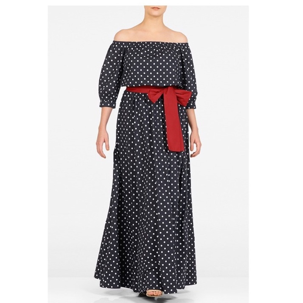 Curvy Polka Dot Maxi Dress Custom size 34